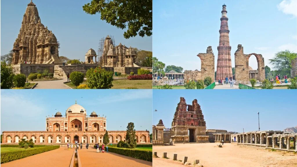 Heritage cities in India with historic forts and traditional architecture.