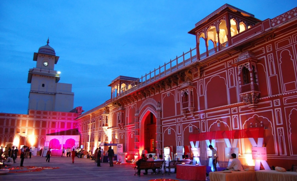 Jaipur heritage city with Amber Fort and historic architecture.