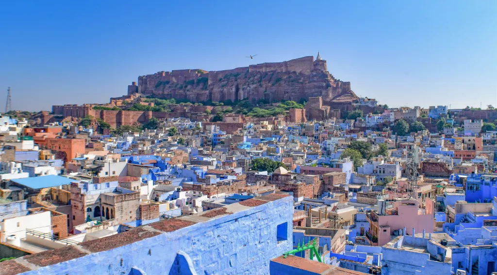 Heritage cities in India with historic forts and traditional architecture.